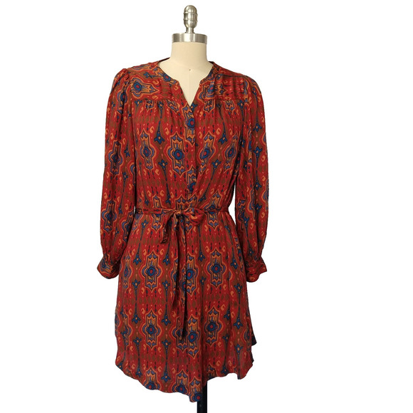 Anthropologie TINY Rosemary Red Motif Tunic Dress Size XS Boho Mini Anthro - Picture 2 of 8